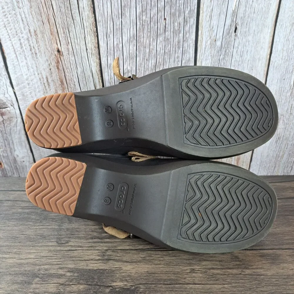 Crocs Sarah Clog Dual Comfort Slip On Mules Women's Sz 8 Brown - Picture 8 of 9